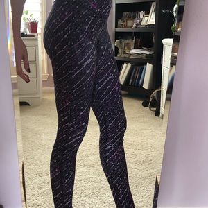 Nike Workout Leggings with Purple Splash Print